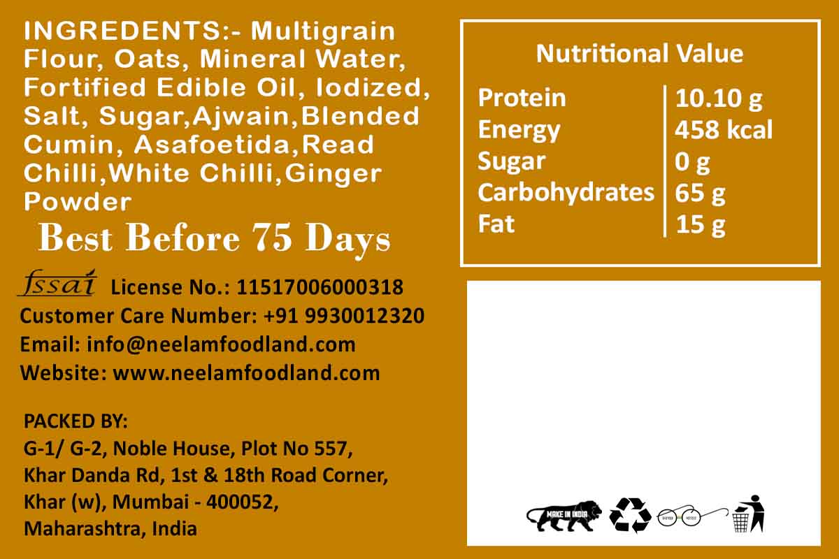 Roasted Oats Masala Khakhra 200 Gm