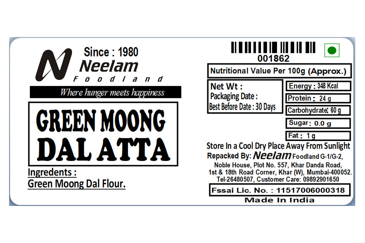 Green Gram Flour/Moong Dal Atta 500 Gm