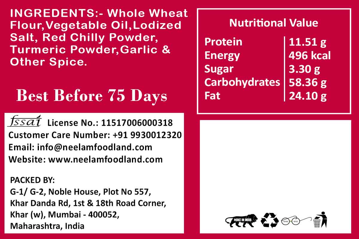 Roasted Chilly Garlic Khakhra 200 Gm