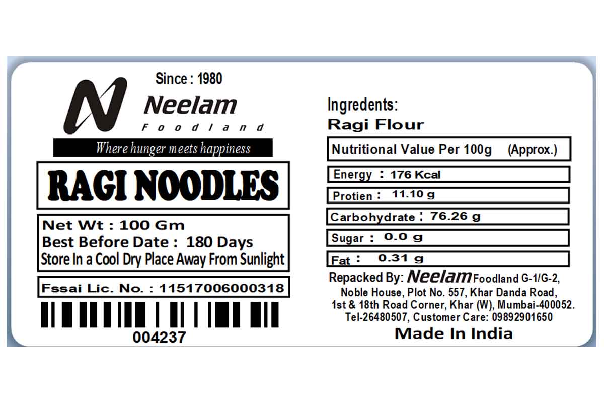 Ragi Noodles 100 Gm