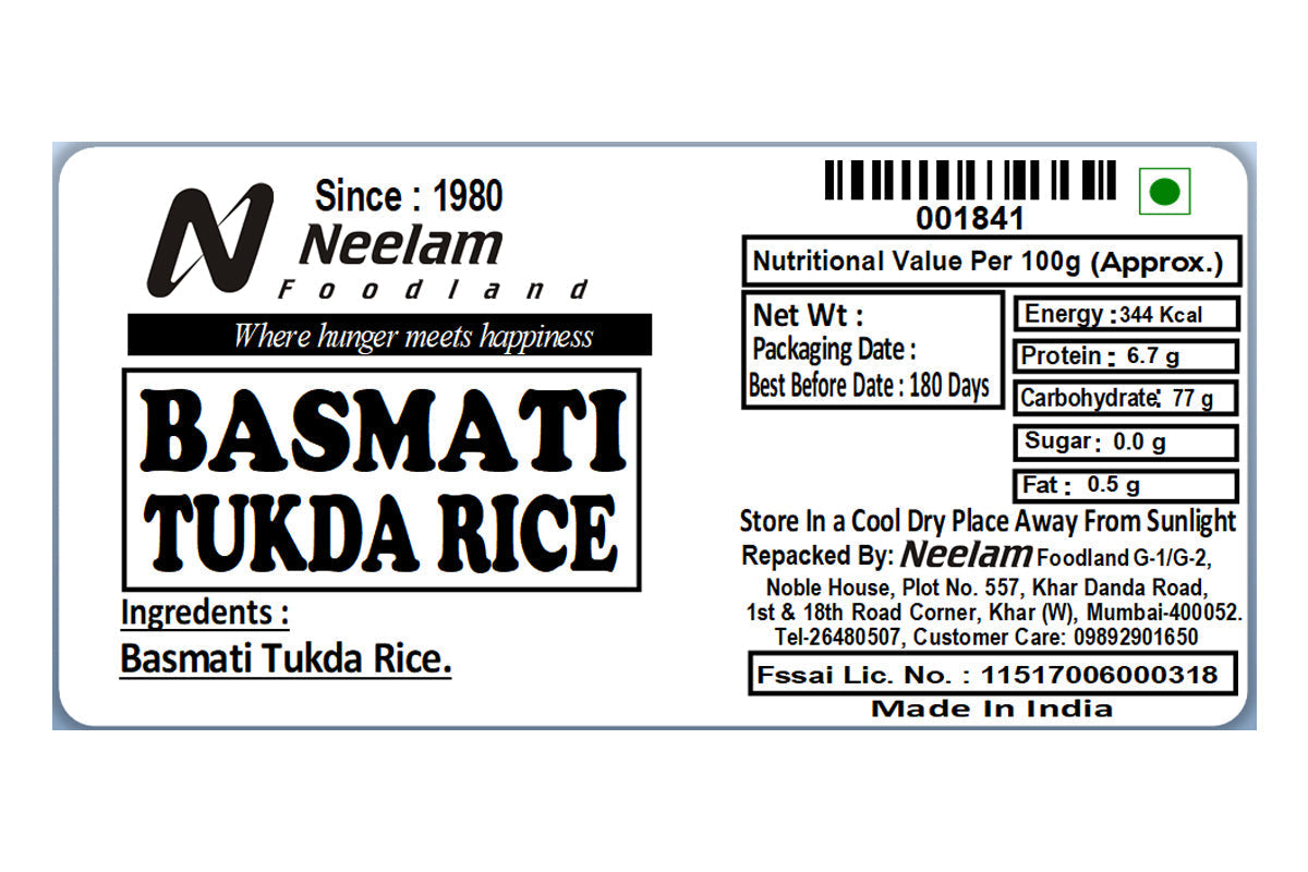 Basmati Tukda Rice 1 Kg