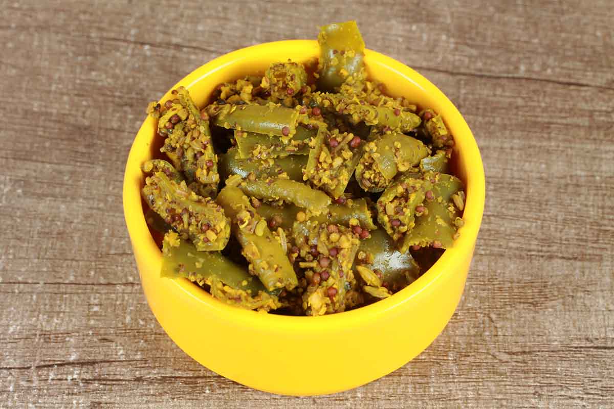 Green Chilli Pickle Zero Oil 200 Gm