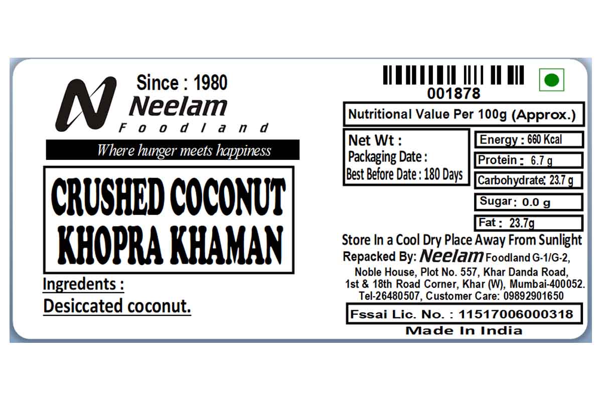 Desiccated Coconut Khopra Khaman 100 Gm