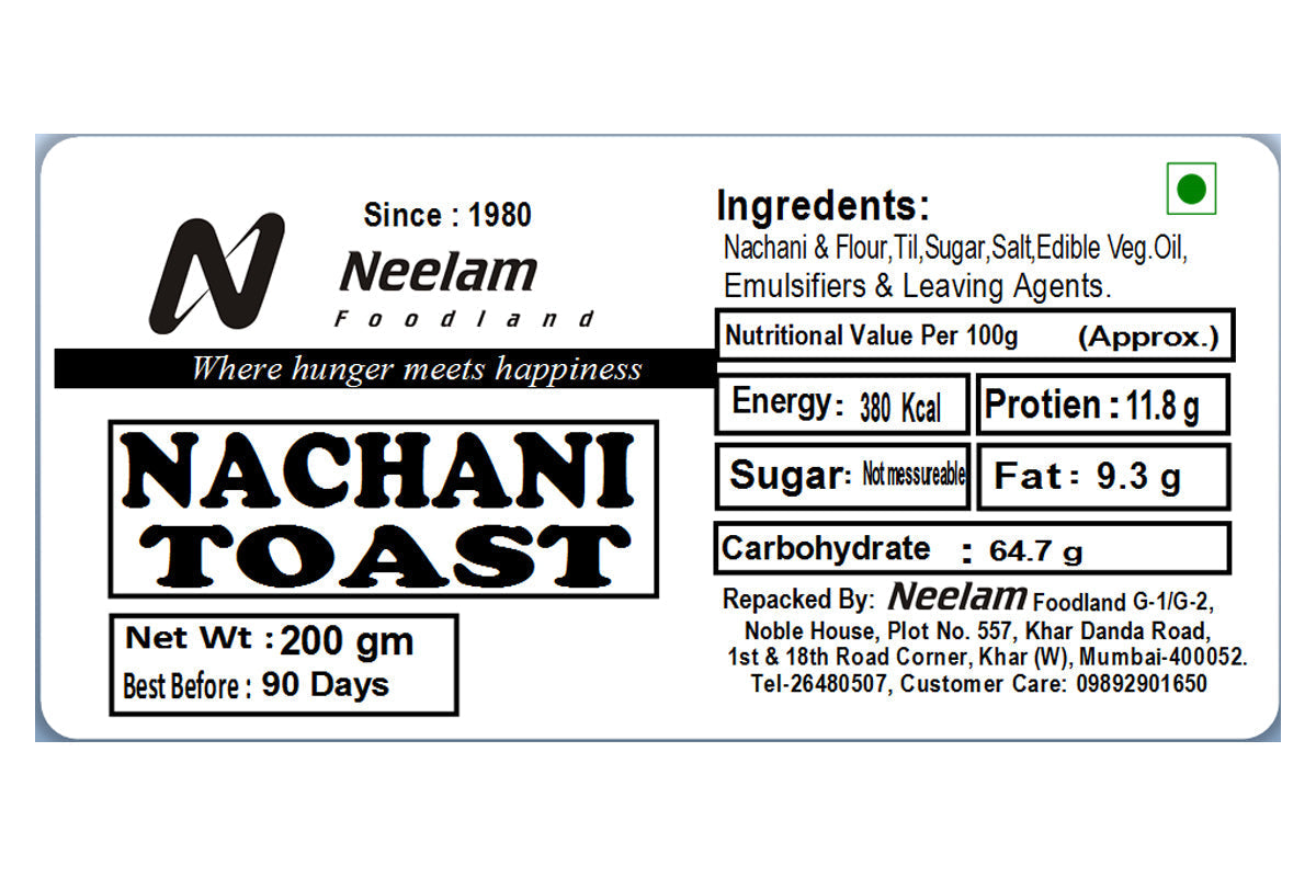 Nachani Toast 200 Gm
