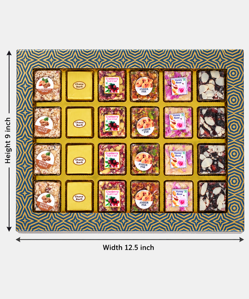 Swarn Vaibhav Diwali Sweet Treasure Box 24 Pieces 530 Gm