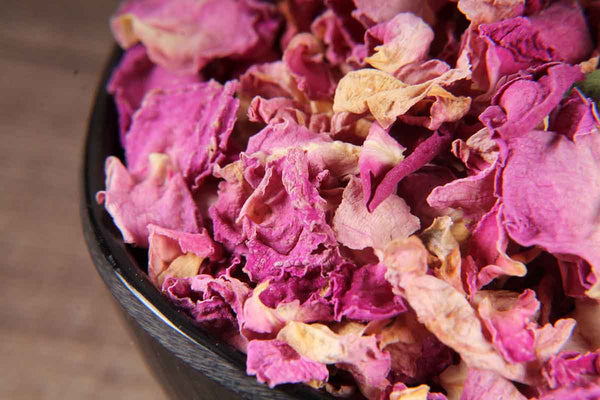 dried rose petals