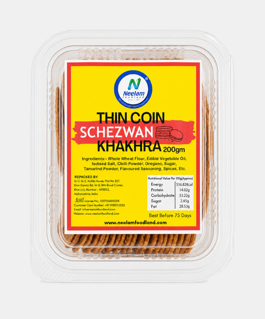 Thin Coin Schezwan Khakhra 200 Gm