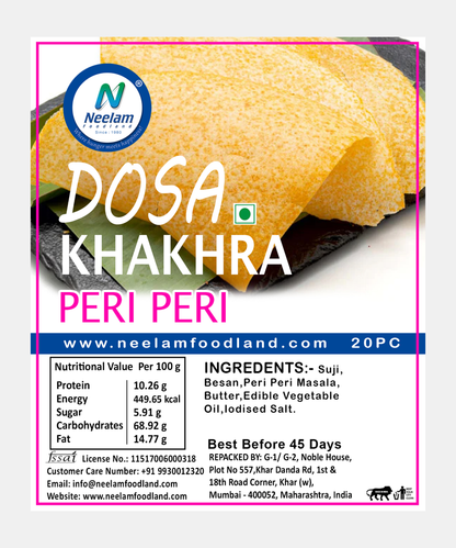 Dosa Khakhra Peri Peri 20 Pieces
