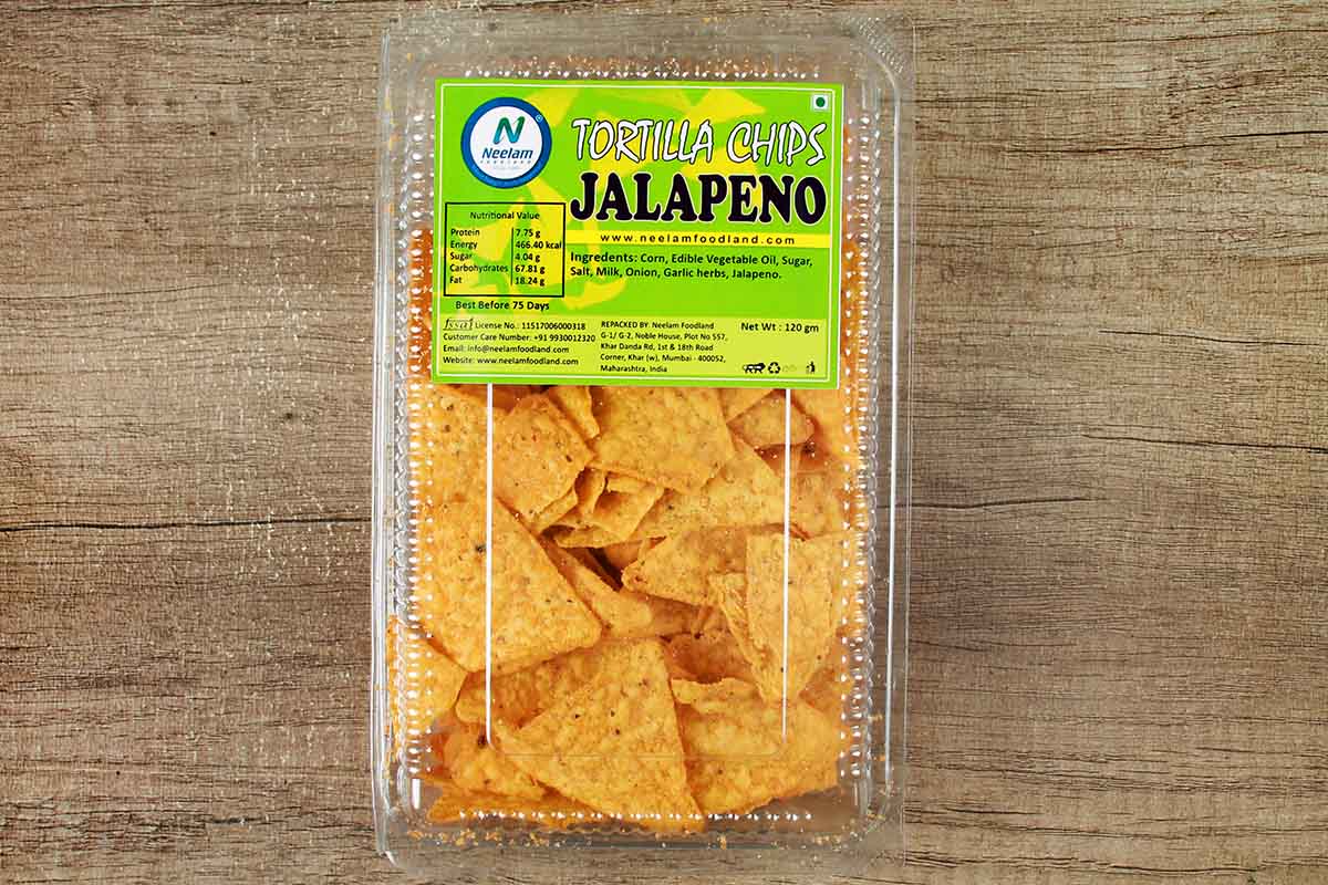 TORTILLA CHIPS JALAPENO 120 GM