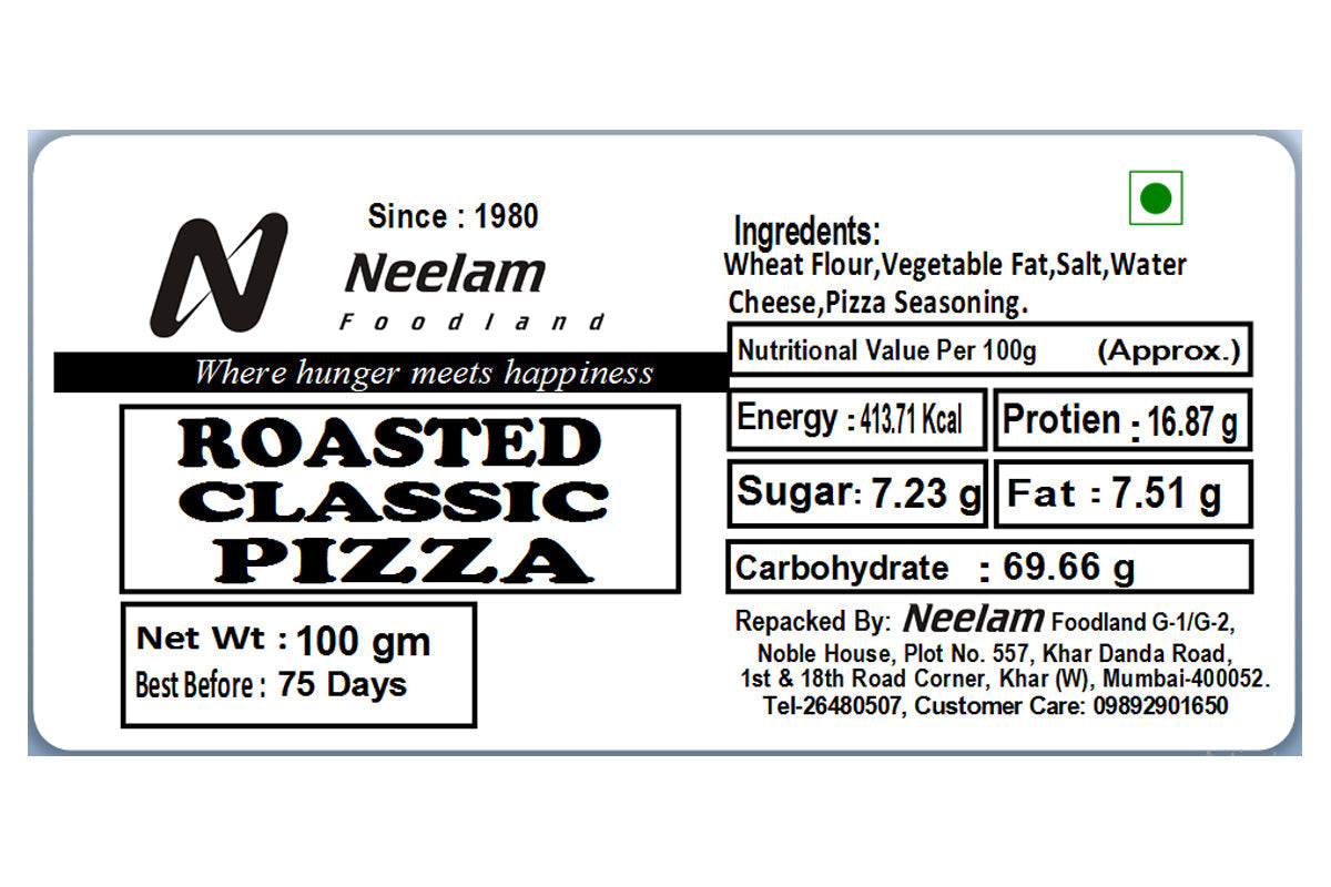 Roasted Classic Pizza Lavash 100 Gm