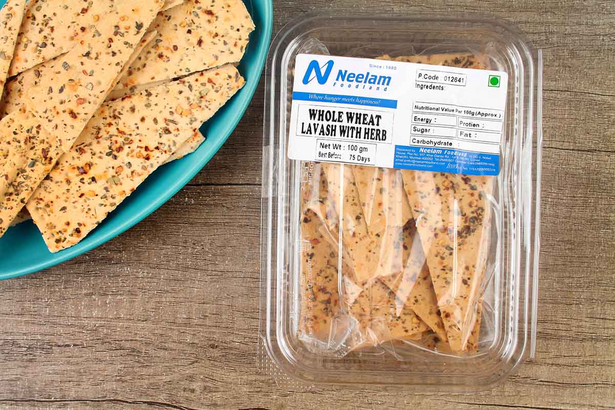 WHOLE WHEAT LAVASH WITH HERBS 100 GM