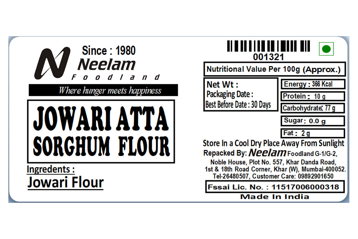 Sorghum Flour/Jowar Atta 500 Gm