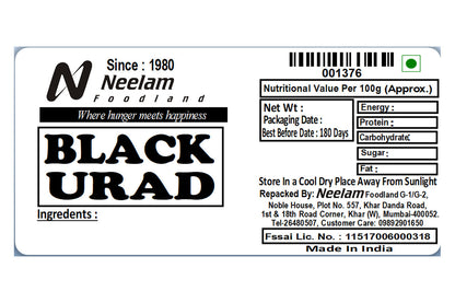 Black Urad Whole/Black Gram 250 Gm