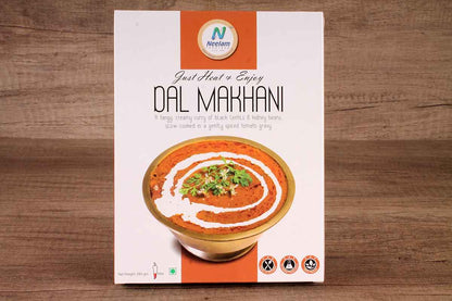 Neelam Foodland's Ready to Eat Dal Makhani 285g pack heat and eat, ideal for travelers and students abroad seeking Indian flavors.