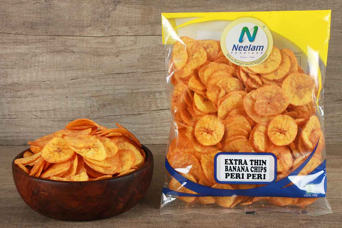 EXTRA THIN BANANA CHIPS PERI PERI 200 GM