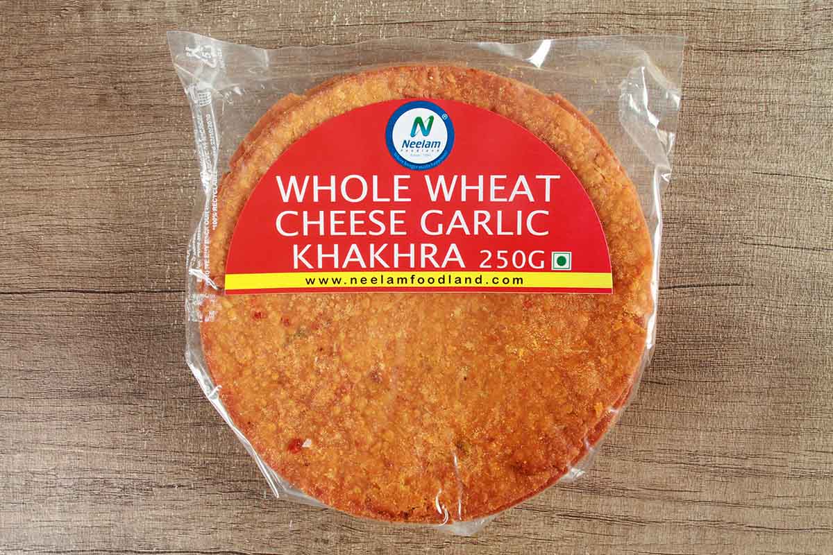 WHOLE WHEAT CHEESE GARLIC KHAKHRA 250 GM