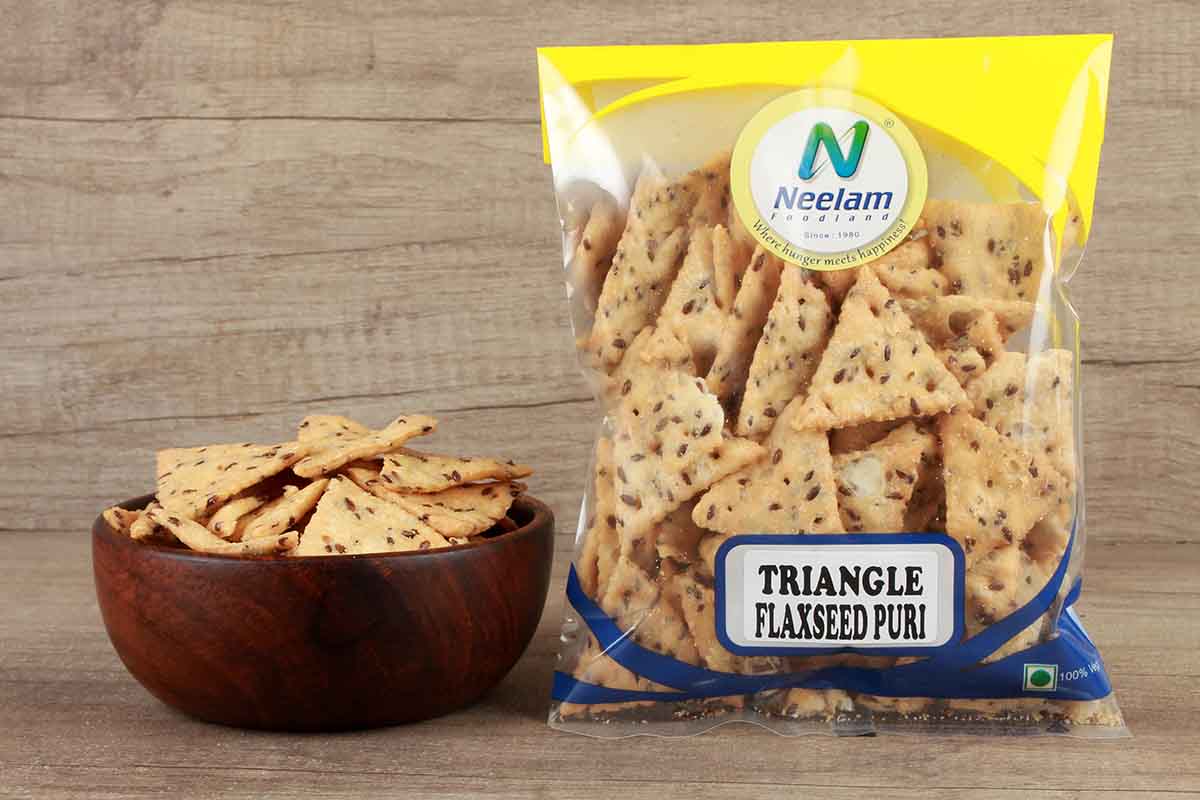 FLAXSEED TRIANGLE PURI 200 GM