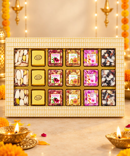 Swarn Vaibhav Diwali Sweet Treasure Box 18 Pieces 370 Gm