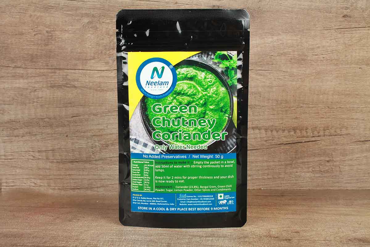 FREEZE DRIED GREEN CHUTNEY CORIANDER 50 GM