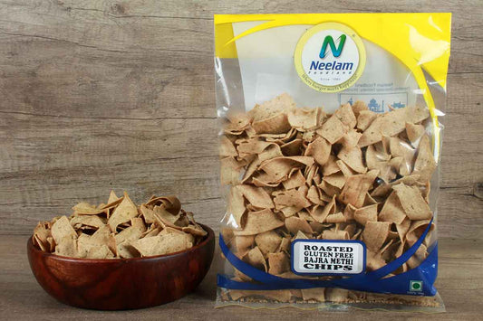 ROASTED GLUTEN FREE BAJRA METHI CHIPS 200 GM