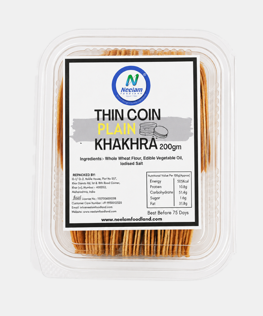 Thin Coin Plain Khakhra 200 Gm