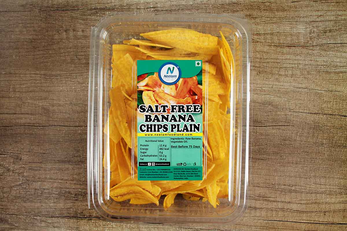 SALT FREE BANANA CHIPS PLAIN 200 GM