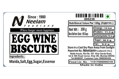 Egg Wine Biscuits 200 Gm