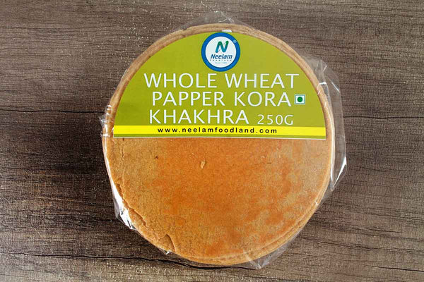 WHOLE WHEAT PEPPER KORA KHAKHRA 250 GM