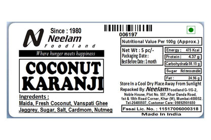 Coconut Karanji 5 Pc