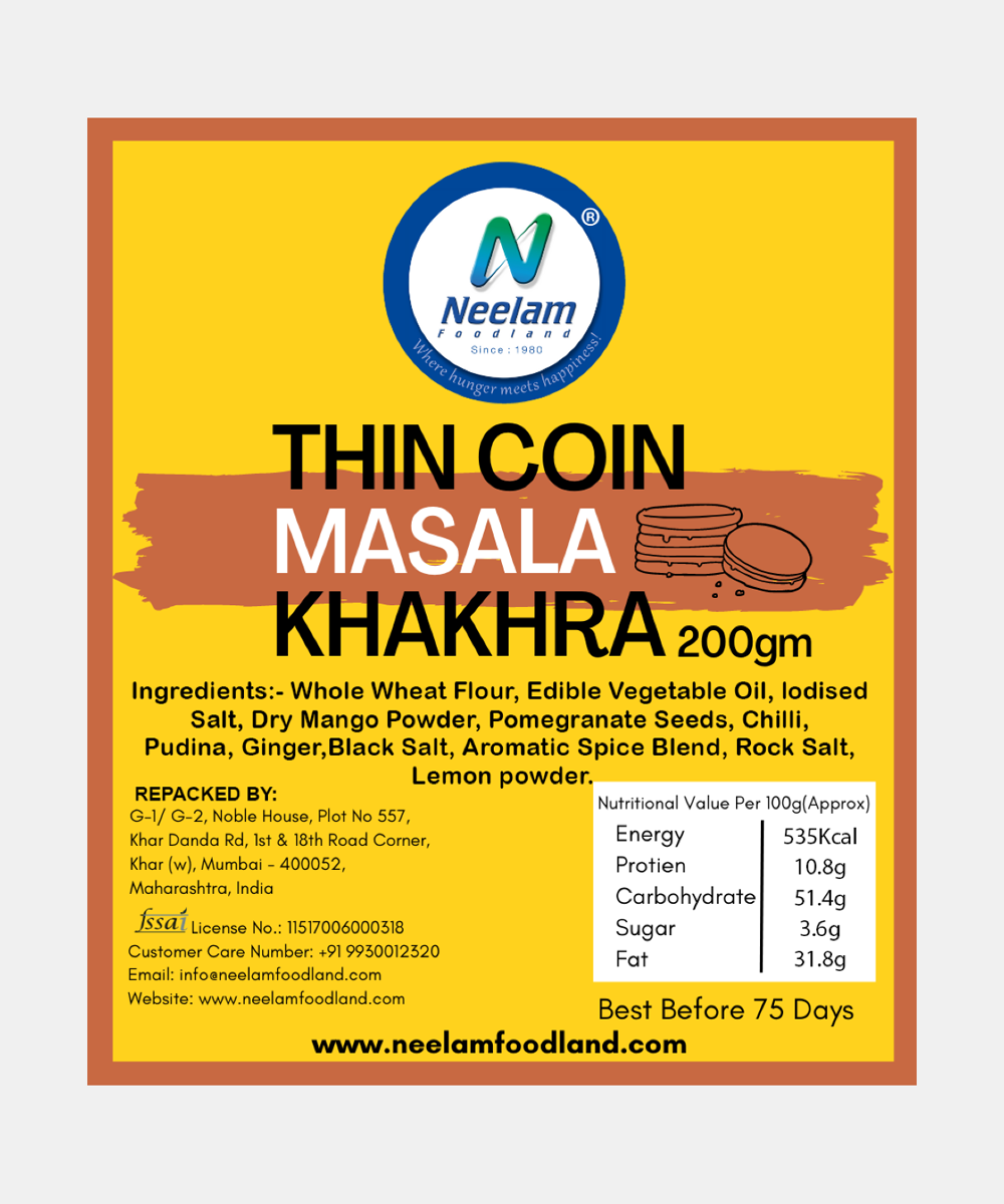 Thin Coin Masala Khakhra 200 Gm