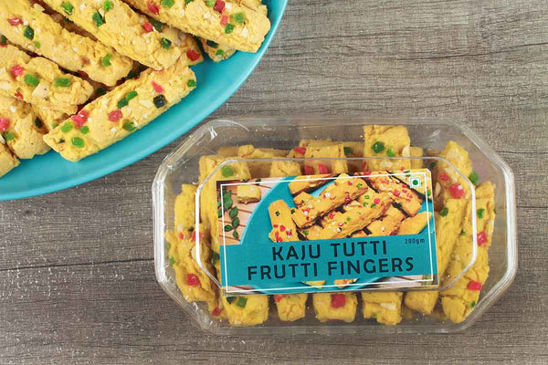 KAJU TUTTI FRUTTI FINGERS BISCUITS 200 GM