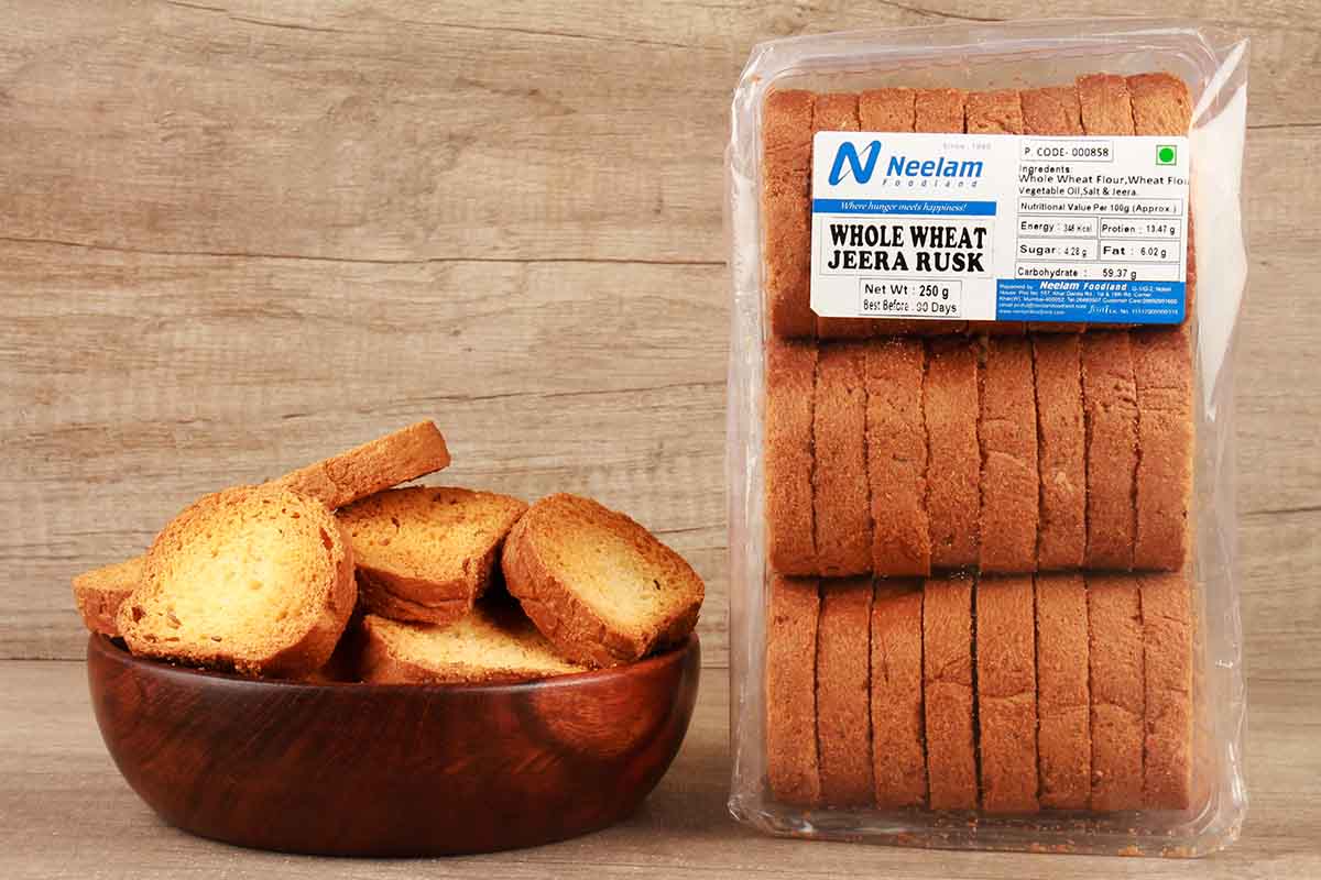 Whole Wheat Jeera Rusk 250 Gm – Neelam Foodland Canada