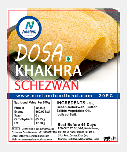 Dosa Khakhra Schezwan 20 Pieces