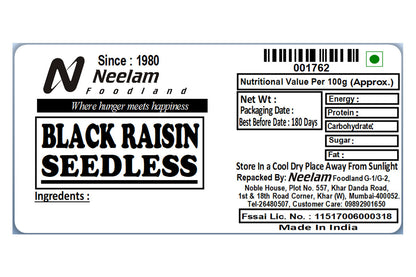Black Raisin Seedless 250 Gm