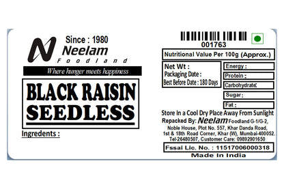 Black Raisin Seedless 500 Gm