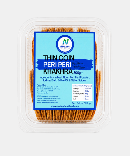 Thin Peri Peri Khakhra Coin 200 Gm