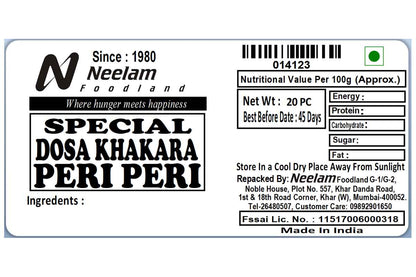 Dosa Khakhra Peri Peri 20 Pc 200 Gm
