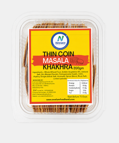 Thin Coin Masala Khakhra 200 Gm