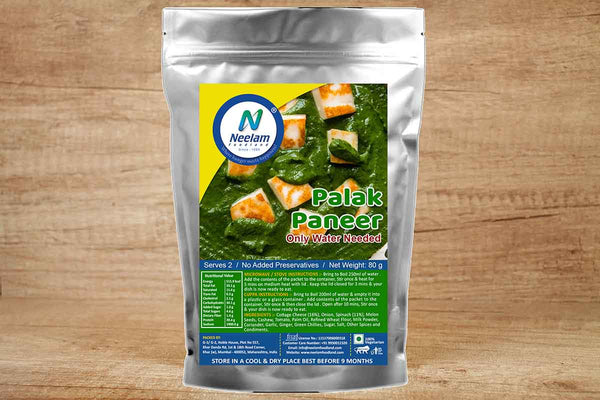 FREEZED DRIED PALAK PANEER 80