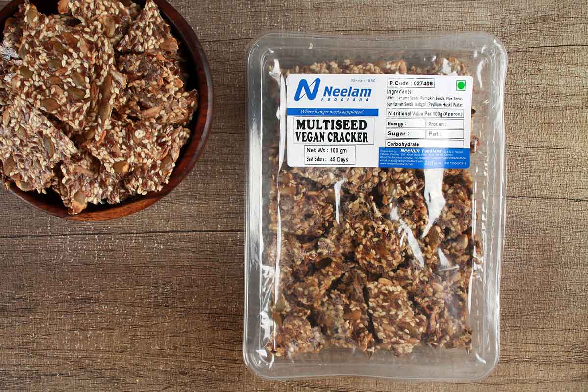 Multiseed Vegan Crackers 100 Gm