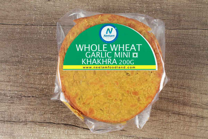 WHOLE WHEAT GARLIC KHAKHRA MINI 200 GM