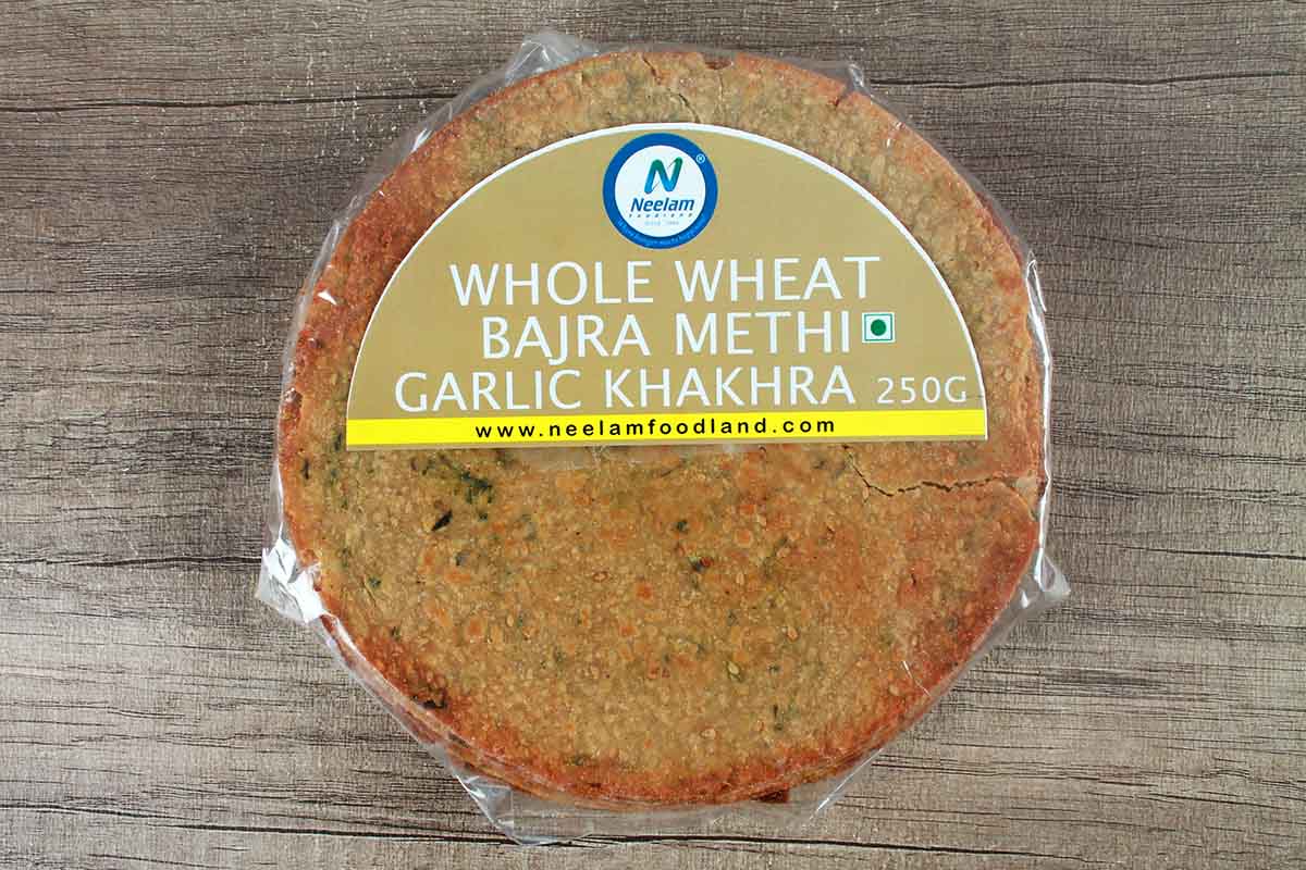 Whole Wheat Bajra Methi Garlic Khakhra 250 Gm