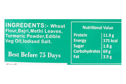 Roasted Tawadi Bajra Methi Khakhra 200 Gm