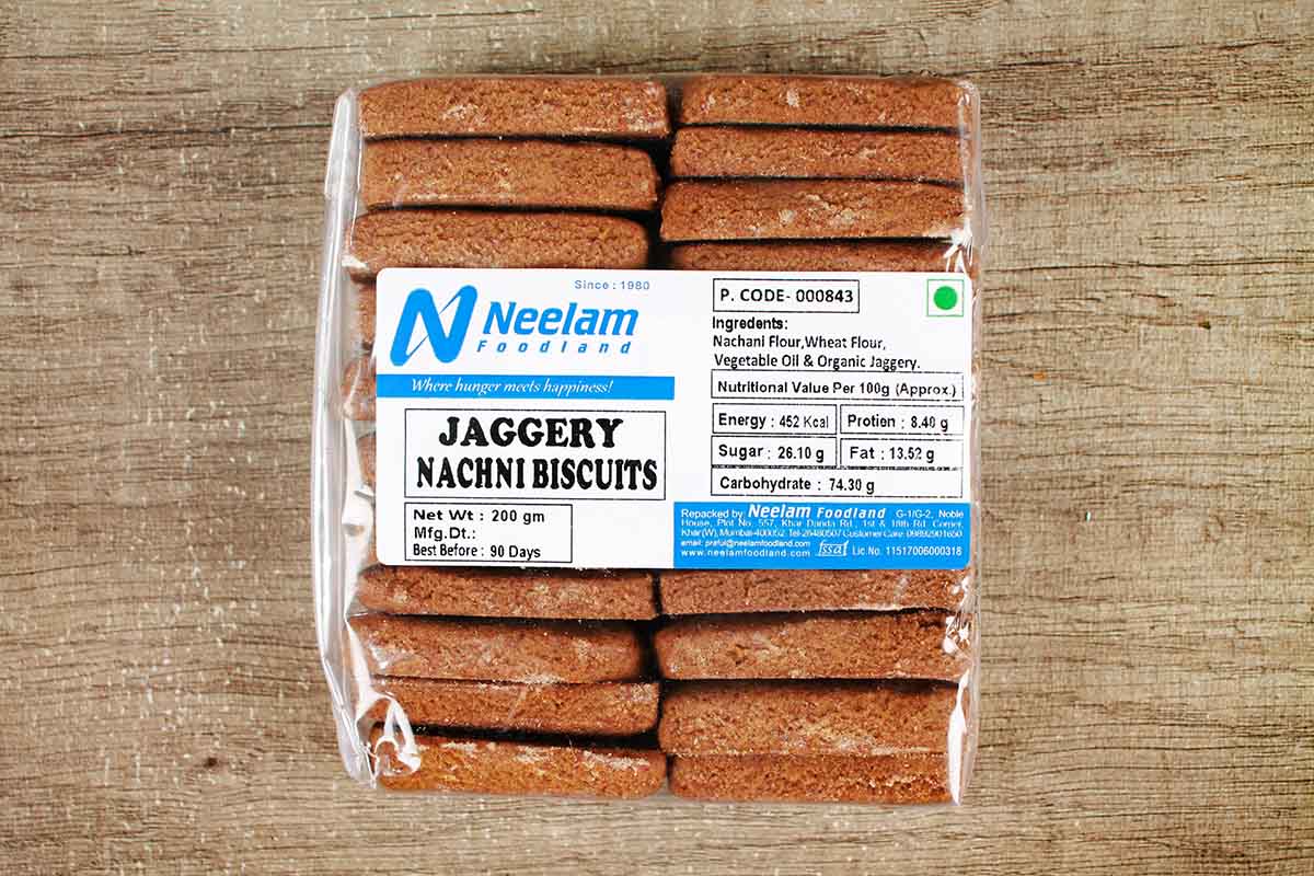 Jaggery Nachani Biscuits 200 Gm
