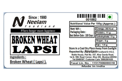 Wheat Broken Daliya/Thick Lapsi 500 Gm