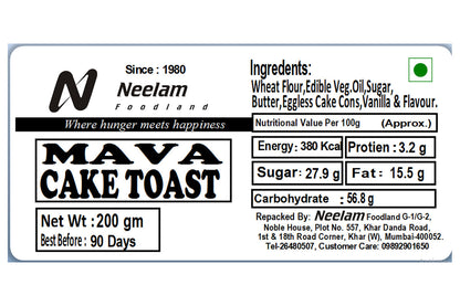 Mava Cake Toast 200 Gm