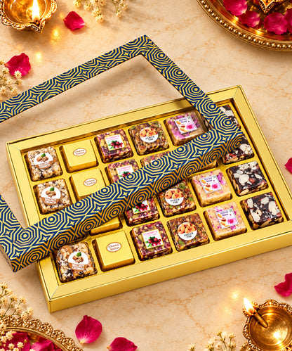 Swarn Vaibhav Diwali Sweet Treasure Box 24 Pieces 530 Gm