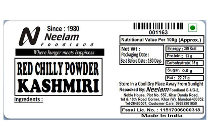 Kashmiri Red Chilli/Mirch Powder 500 Gm