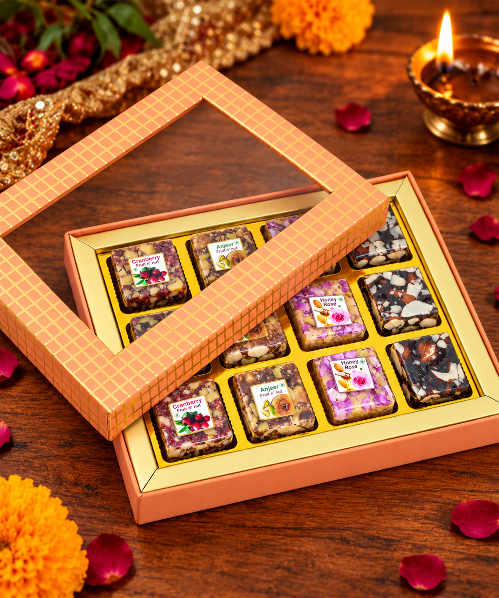 Swarn Vaibhav Diwali Sweet Treasure Box 12 Pieces 250 Gm