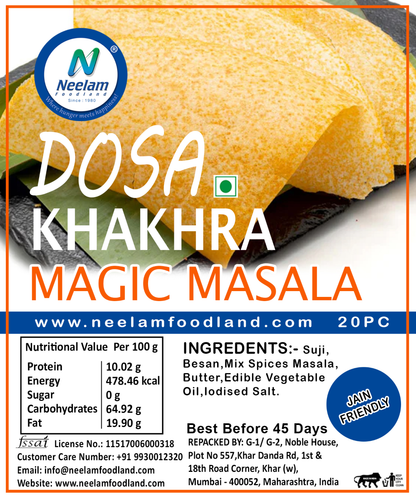Dosa Khakhra Magic Masala 20 Pieces